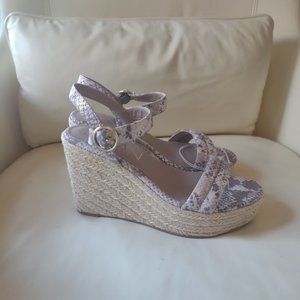 NEW Deltan EVERLY Espadrille Wedges / Color Lilac Snake 8.5